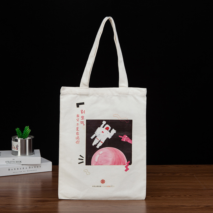 Eco Bag Natural Recycled Shopping Bag Cotton Canvas Tote Bag Custom