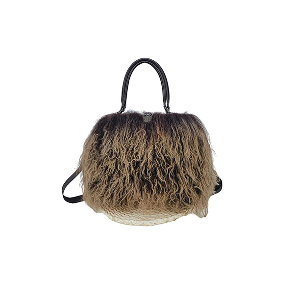 women’s bags 2021 new pattern real Tibet lamb fur fashion bags wholesale