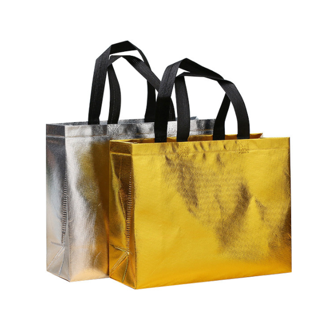 Customized Logo Printed Fashion Cheap Shopping Laminated Laser Non Woven Tote Bag