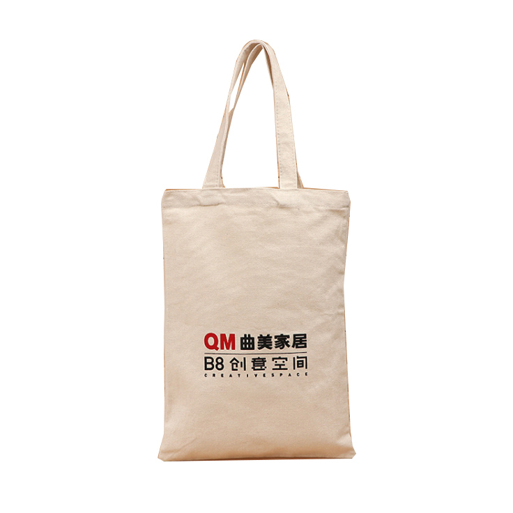 Reusable Shopping Bags Plain White Blank Cotton Canvas Tote Bag with Low MOQ