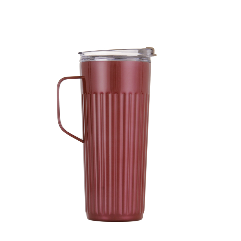 500ml okpukpu abụọ mgbidi igwe anaghị agba nchara agụụ mmanya tumbler na ahịhịa