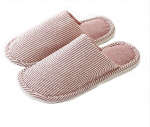 Pambabaeng Cotton Floor Linen Flat Non-slip Slipper