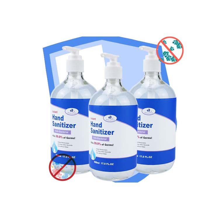 Disinfettante per e mani in gel antibatterico persunalizatu 75% d'alcool