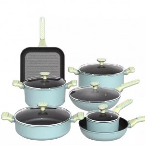 Set Cookware Kanthi Tutup Kaca Tempered