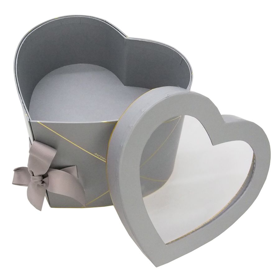 Heart-shaped Flower Gift Box With Window