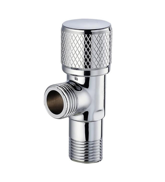 Bathroom Angle Stop Valve Shut Off Quarter Turn Hot Cold Water Shut Off Valve For Toilet Kitchen Sink,  (Color : Silver, Gold, Black, Silver)