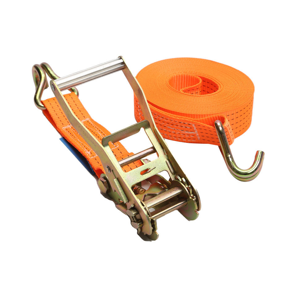 50MM 2 inch 5000KG Cargo Lashing Straps load Ratchet Tie Down Straps with Double J Hook