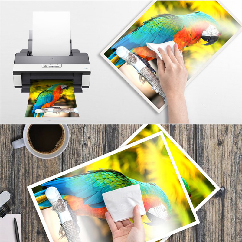 Oppbag Packing A4 Size Self Adhesive Inkjet Film Sheet Label Material Waterproof Clear PET Vinyl For Inkjet Printing