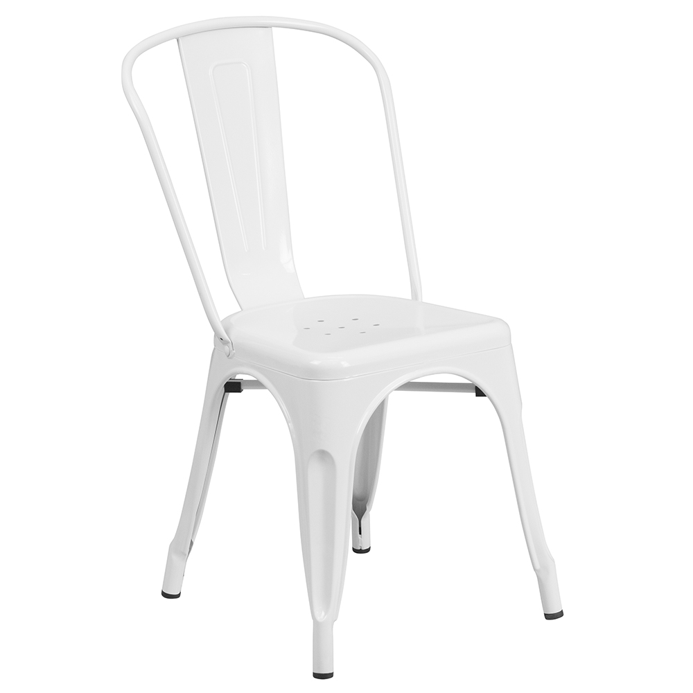 เก้าอี้คาเฟ่โลหะอุตสาหกรรมพร้อมที่นั่งไม้เก้าอี้เหล็กโบราณวางซ้อนกันได้เก้าอี้รับประทานอาหารโลหะ