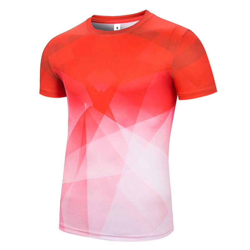 Бързосъхнещи полиестерни ризи на едро за маратонска реклама и предизборна кампания персонализирана сублимационна тениска