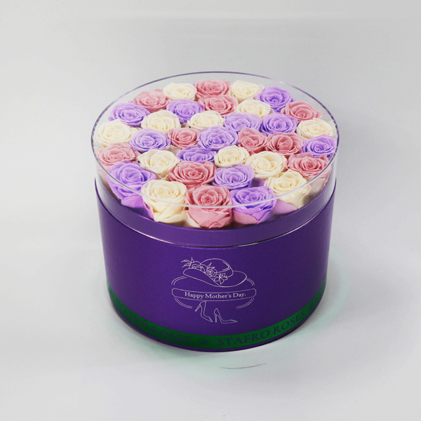 Forever pink and white roses