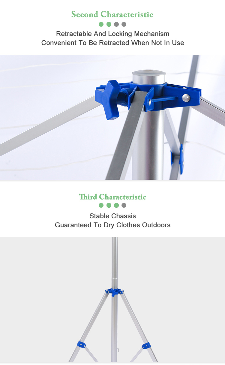 ខ្សែអាលុយមីញ៉ូ Rotary Wash Line