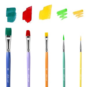 Custom Logo Synthetic Hair Artist Paint Brush Bulk For Oil Watercolor Acrylic Painting