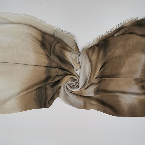 Earth Grey Gradient Modal Silk Blended Scarf Shawl