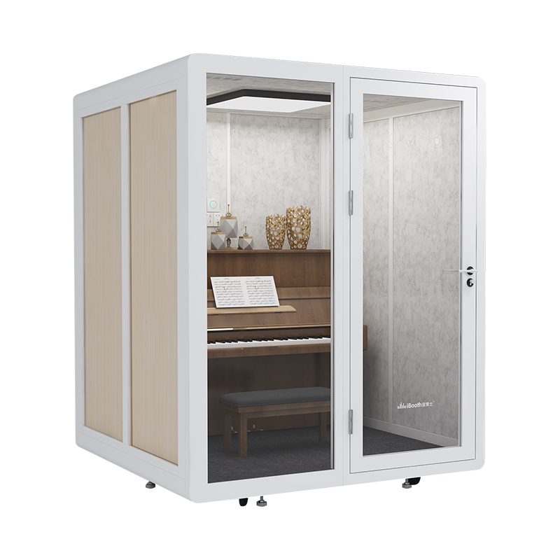 4 person music instrument booth with planks
