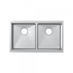 MT8148 Drop In Kitchen Sink Stainless Steel Topmount Double Bowl Kitchen Sinks R10 Corner