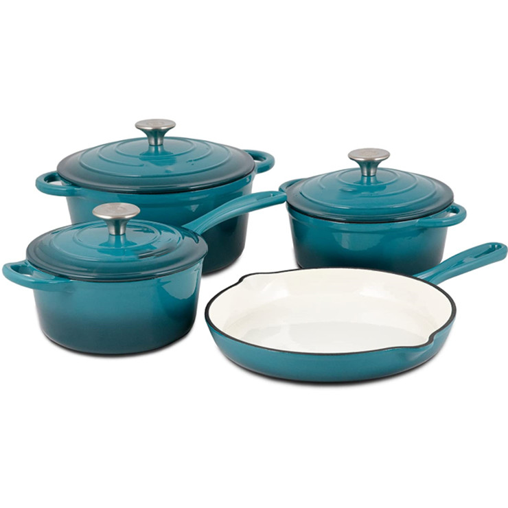 Enameled Dutch Oven Pots and Pans Non-stick Cookware Sets Casserole Cast Iron For Cooking