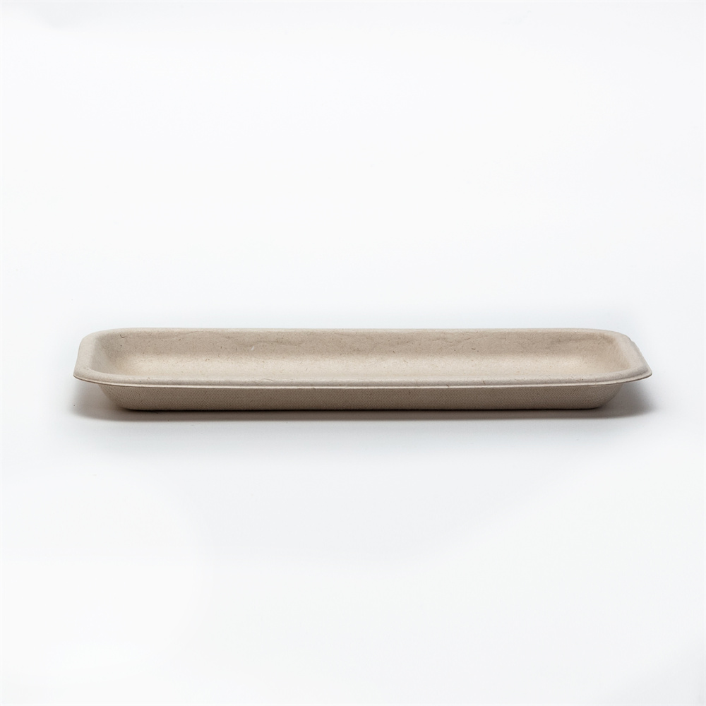Disposable tableware environmental protection bagasse Rectangle Tray 17S