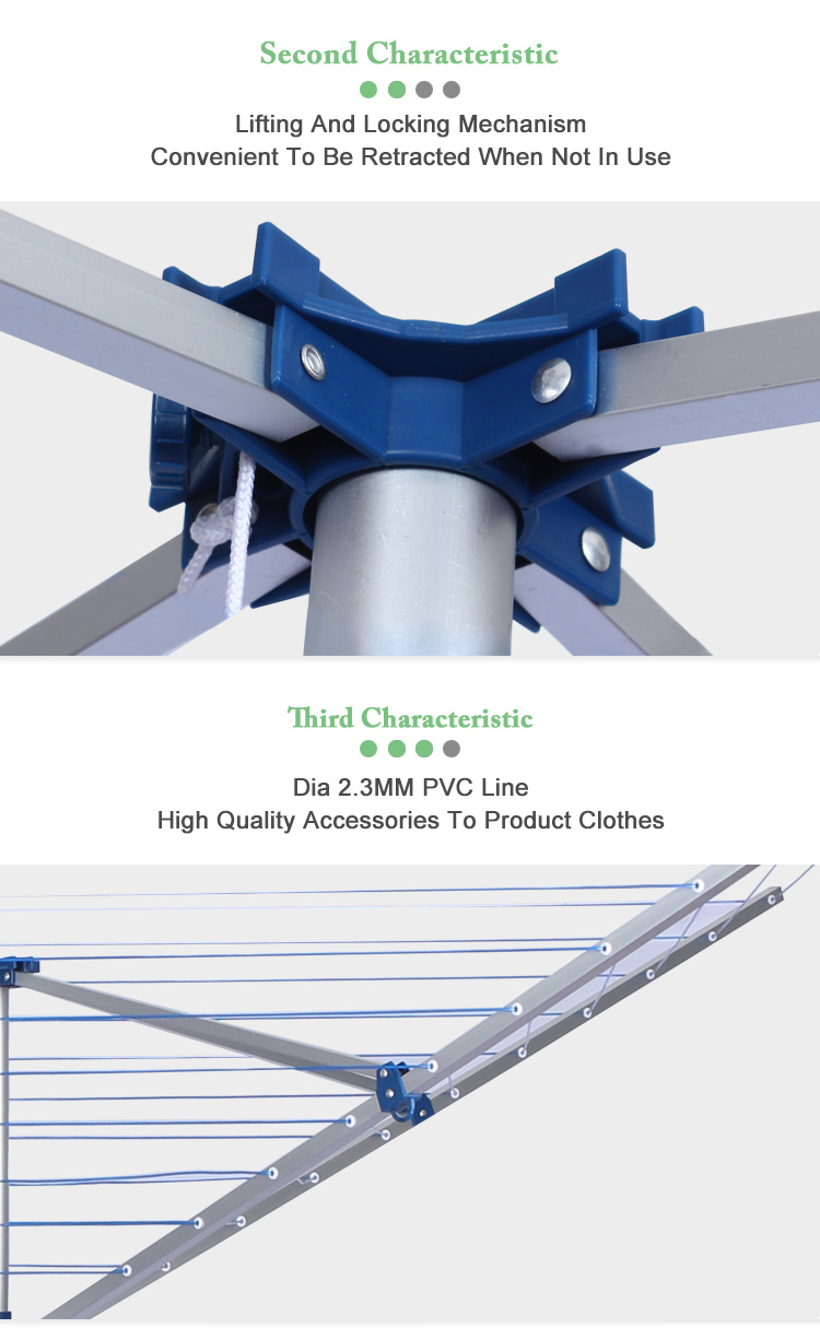 អាលុយមីញ៉ូ rotary airer
