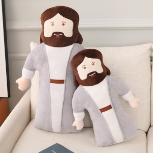 CE Custom OEM Fyld Plys Jesus Blød Religiøs Frelser Pude til klassiske julereligiøse legetøjsgaver