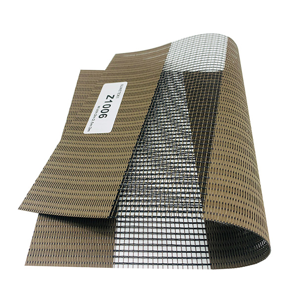 ម៉ាស៊ីនរបស់ចិនដីគោក Faux Linen Zebra Dual Day and Night Roller Blinds Fabric