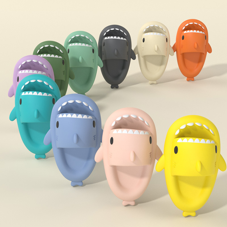 Custom Funny Cute Andult Children Beach Shark Slides Slippers