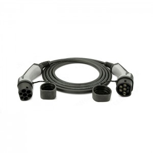 EV Cable (32A 3 Phase 24KW) With 16ft/5m Type 2 Female To Male Extension Cable