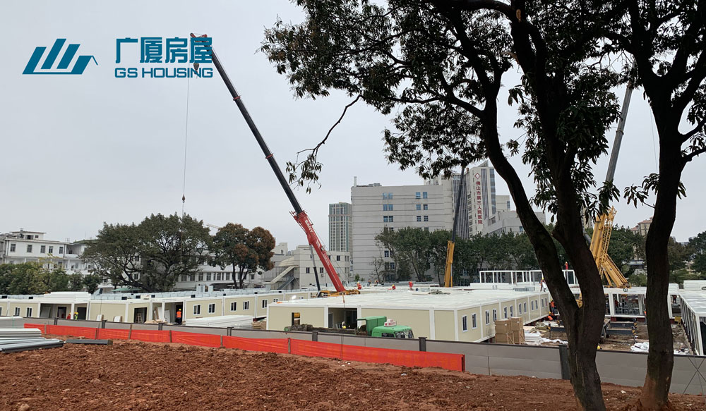 modular hospital, modular housing, fabricated house, flat packed container house