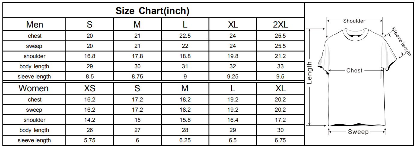 US size chart