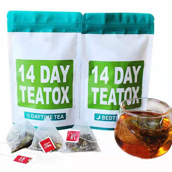 ilebula yangasese itiye lemvelo le-herbal slim 14 izinsuku ze-detox itiye lesisu lokulahlekelwa isisindo