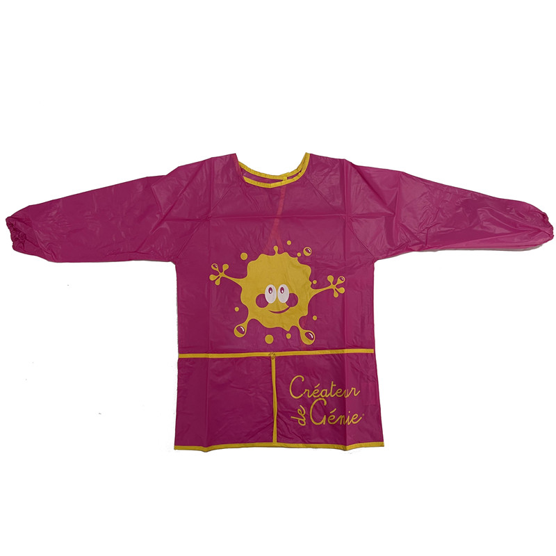 Kid Apron with sleeves, PEVA / PVC waterproof material, apron for painting room