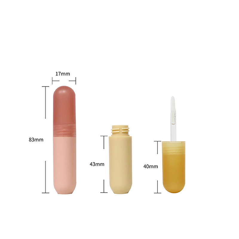 Capsule Shape Custom Color Round Lip Tint Container