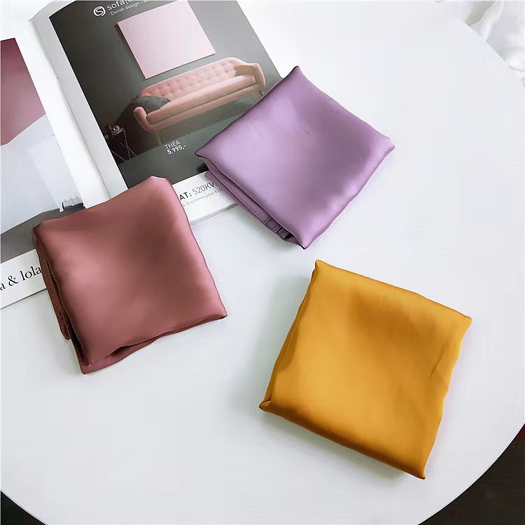 silk polyester satin solid 70 square ladies scarf spring and summer fashion versatile scarf wholesale