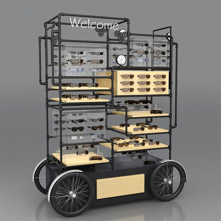 trolley large-capacity floor-to-ceiling display stand, counter display sunglasses and  glasses|