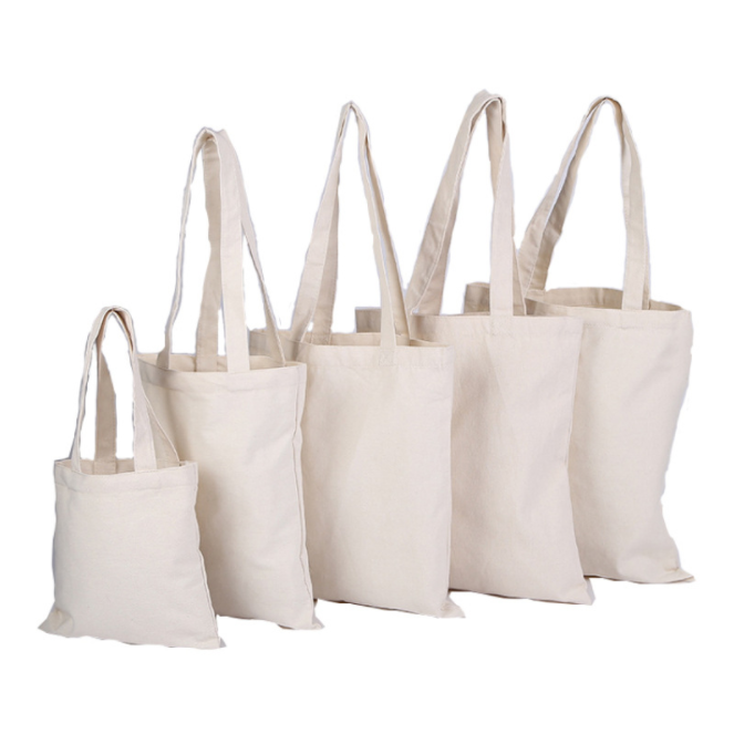 High quality reusable custom logo printed shopping canvas cotton tote bag