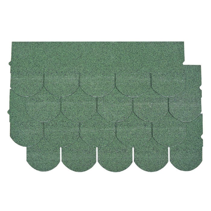 Fish Scale Asfaltti Shingles Chateau Green