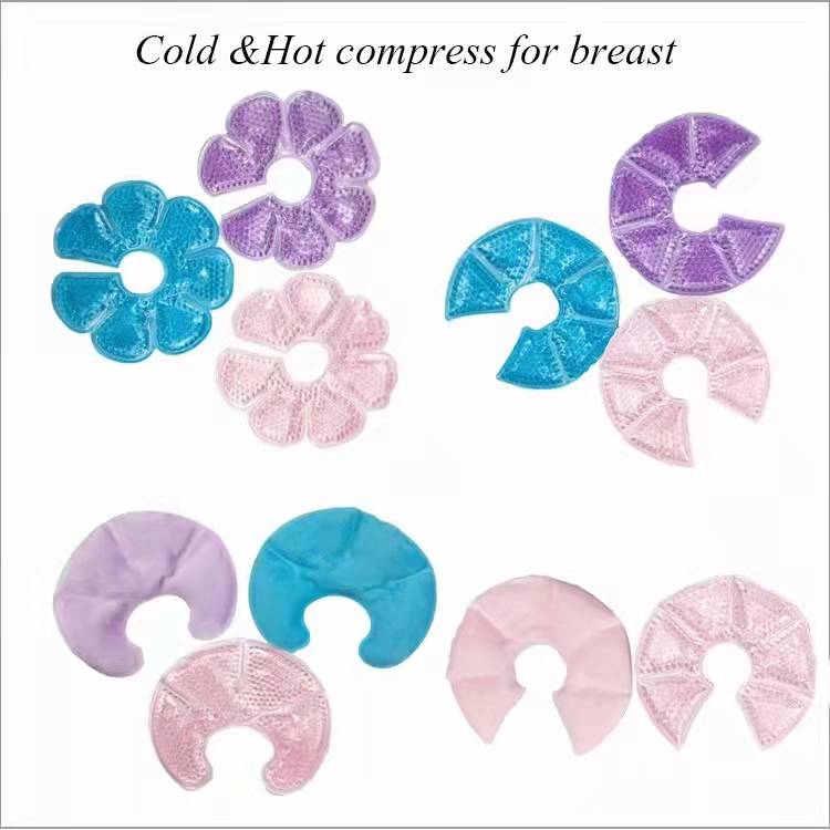 Cold and hot breast compress pad gel bead ice pack nursing pain relief for mastitis