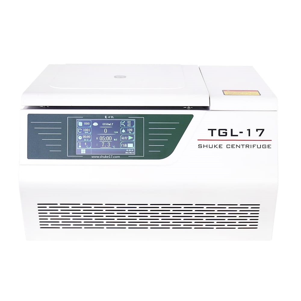 بينچ ٽاپ تيز رفتار وڏي ظرفيت ريفريجريٽ ٿيل سينٽرفيوج مشين TGL-17