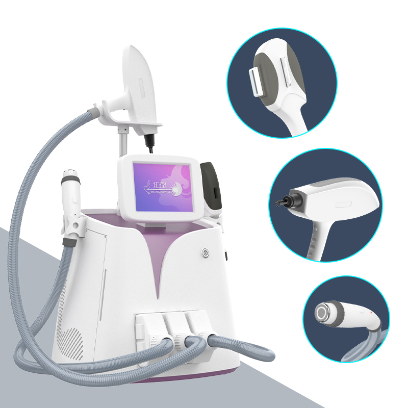 IPL & Nd Yag Laser & RF 3 In 1 Skin Rejuveantion Hair Tattoo Removal Machine