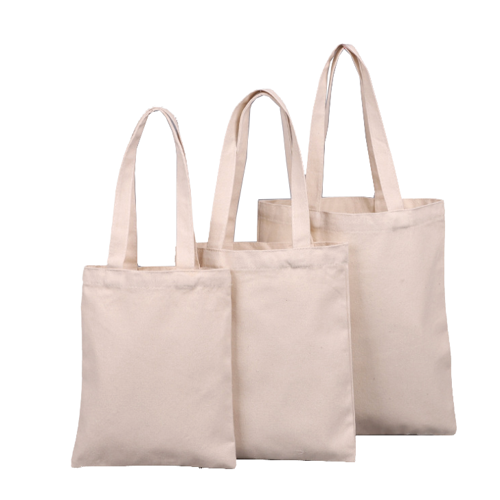 Natural blank custom logo printed eco-friendly cotton canvas tote bags in stock