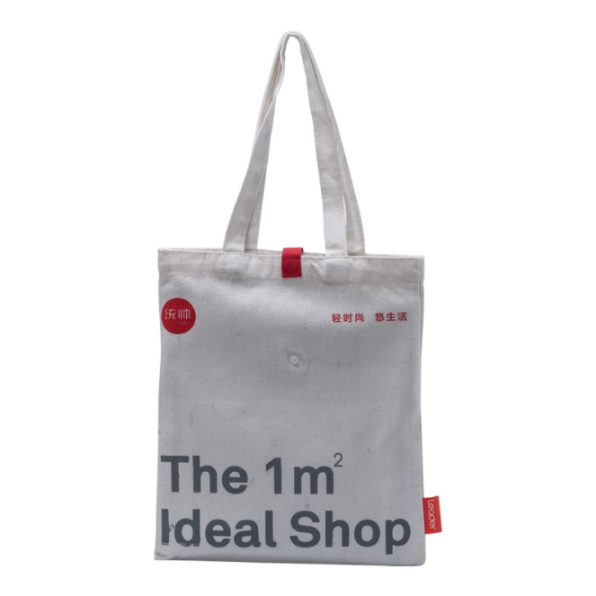 Manufacturers wholesale custom logo tote bag cotton canvas bag with label
