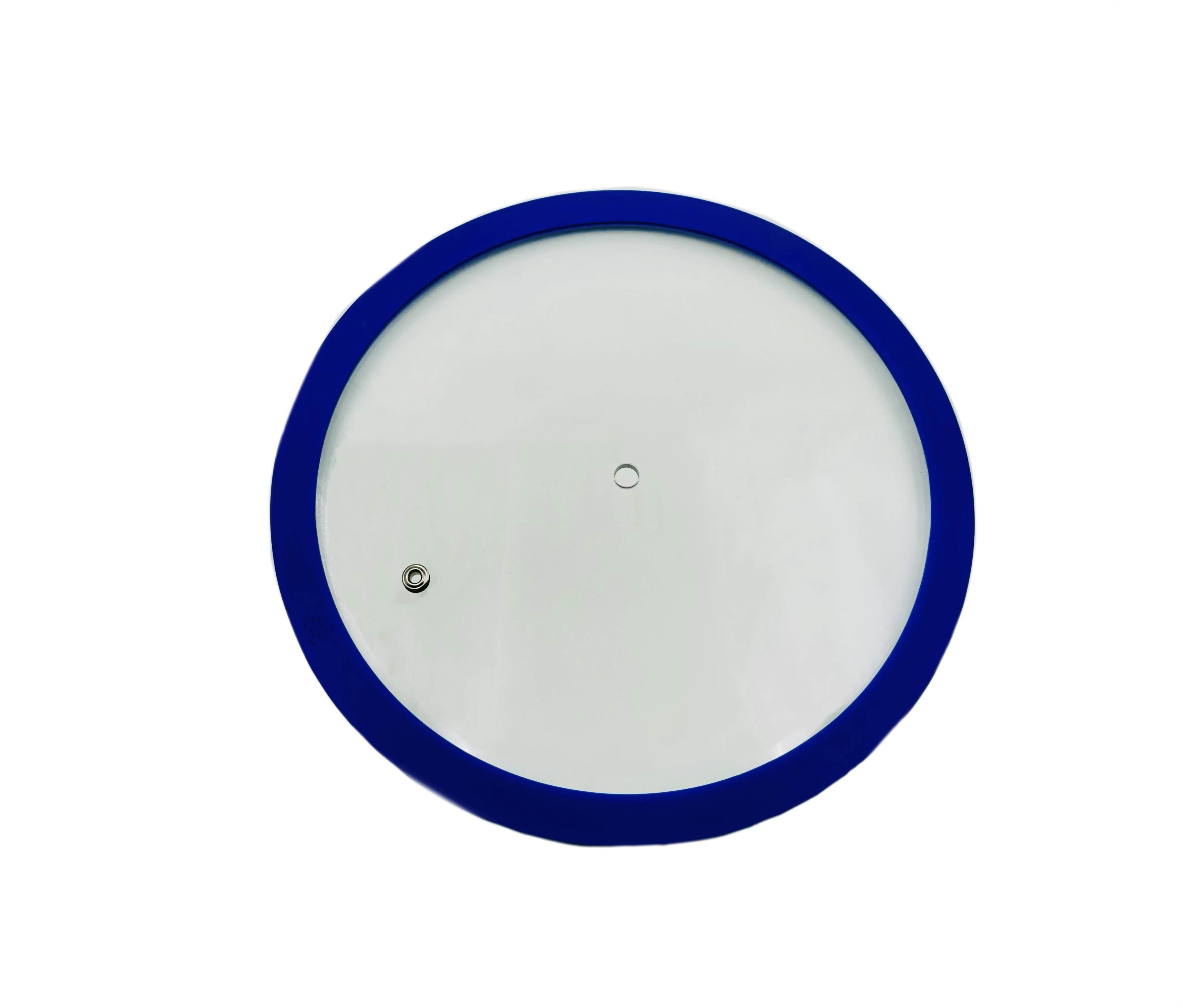 Metallic Blue Silicone Glass Lid with Steam Control Feature