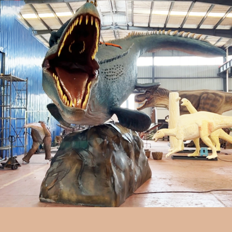 Factory Supply 15M Real Life Size Attractive Exhibit Dinosaur Big Simulation Animatronic Mosasaurus Model