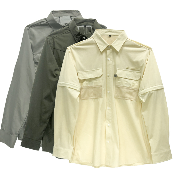 Ultra thin light yellow fishing shirts