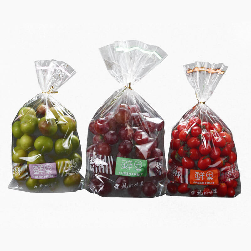 Gennemsigtig anti-tåge emballagepose Frugtbutik Supermarked Grøntsags- og frugtopbevaring Åndbare plastikposer