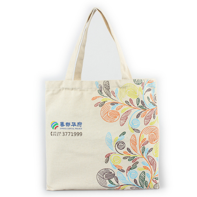 Plain Reusable cotton Grocery Shopping Bag wholesale eco-friendly Natural canvas tote bags