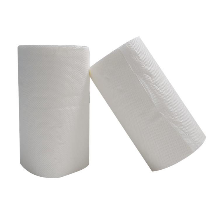Factory wholesale disposable white embossed kitchen paper towels roll