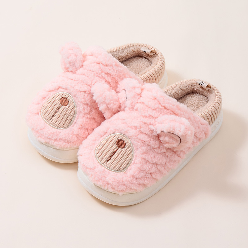 New Style Household Winter Cotton Slippers for Women Plush Cartoon Indoor Home Slippers