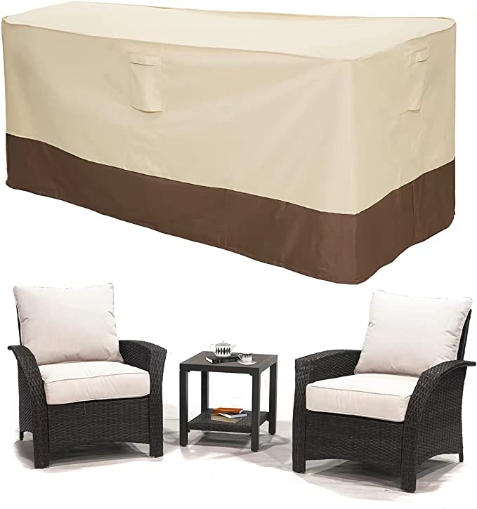 Porch Shield Patio 2 Seater Loveseat Sofa Cover – Waterproof Outdoor Bench Deep Lounge Seat Coverers Sofa