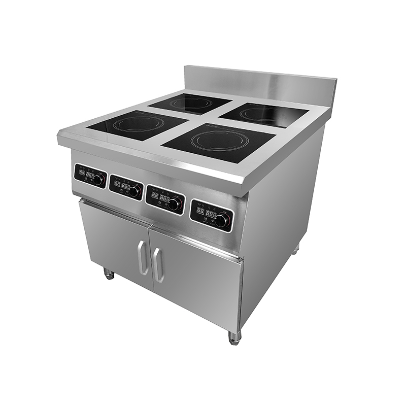 4 Burner Professional Commercial Induction Cooker with Storage Cabinet AM-TCD402C